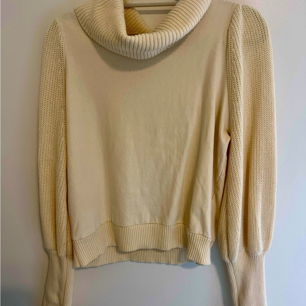 Cream Cowl Neck Sweater